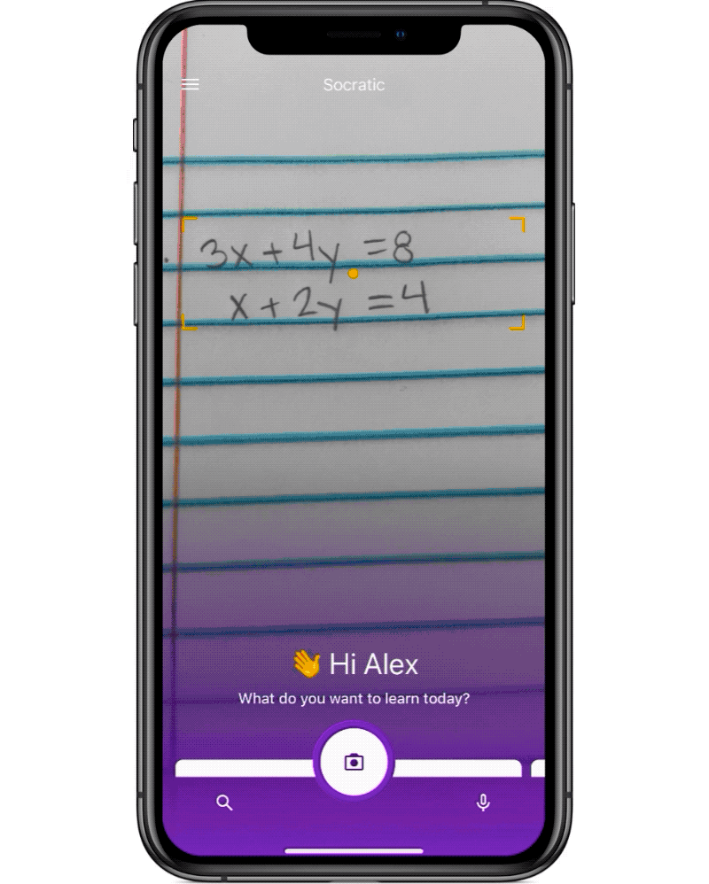 Solving a math equation and a physics problem with Socratic’s help