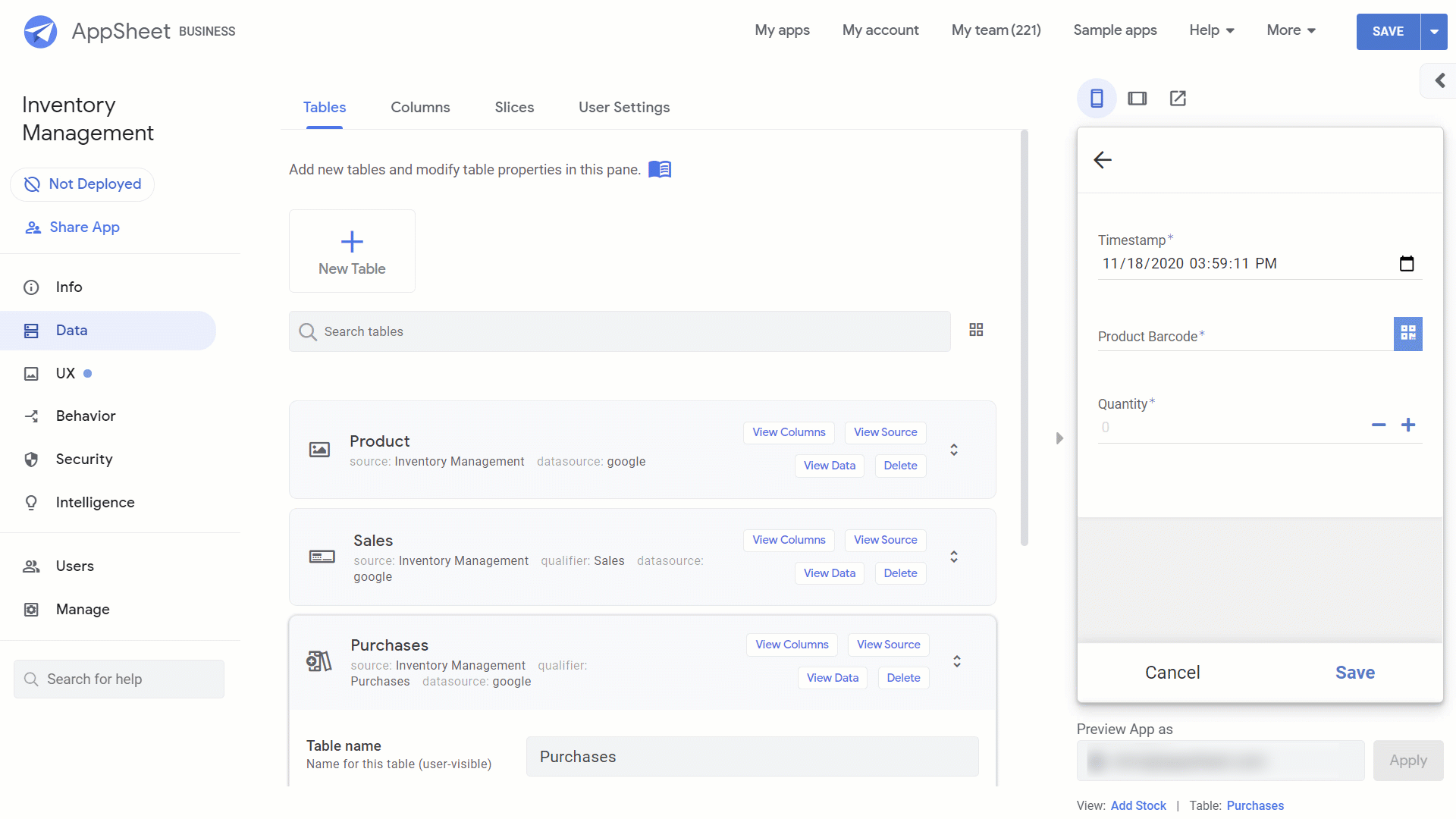 Calculate the real-time inventory level