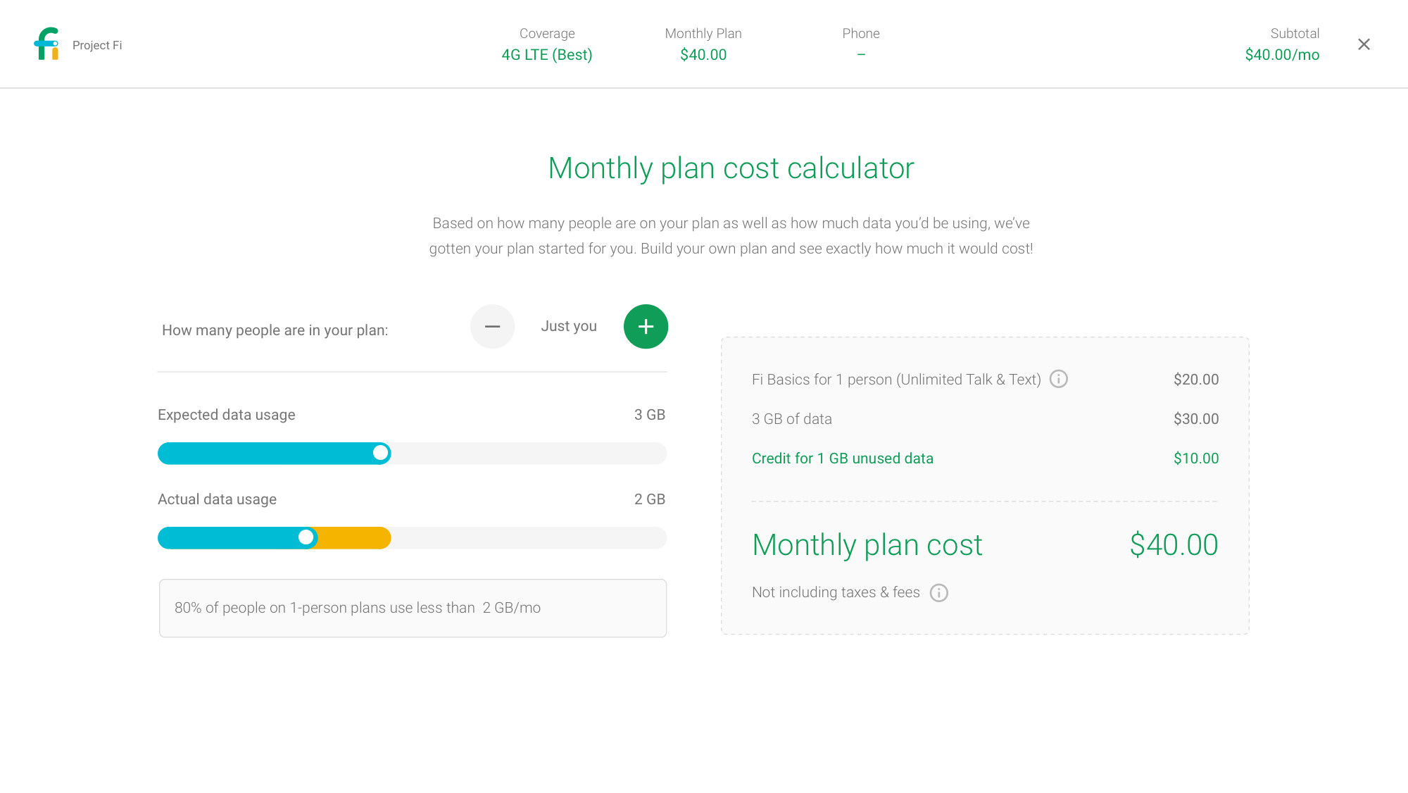 Fi Fit Quiz calculator