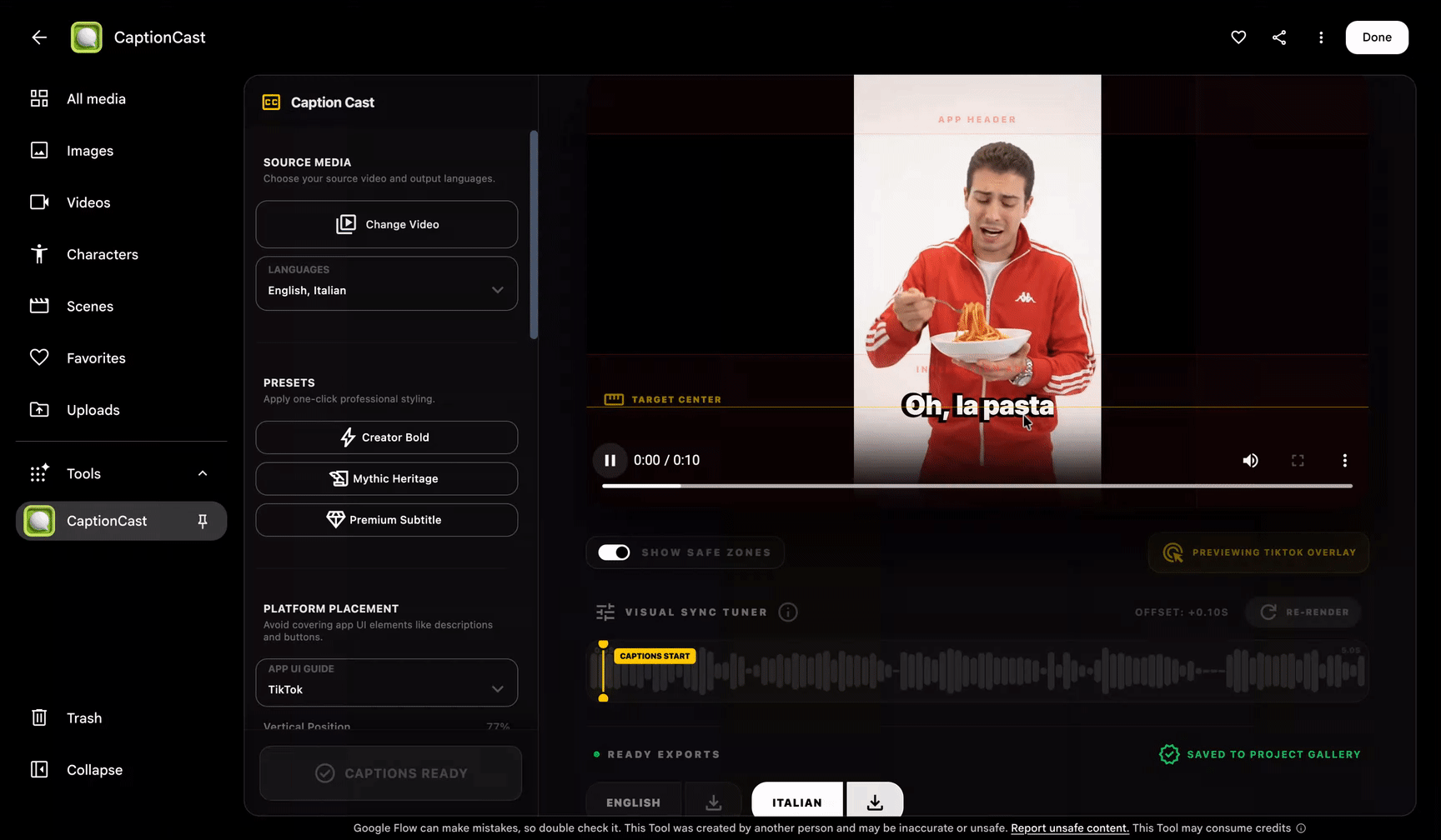 GIF of Caption Cast