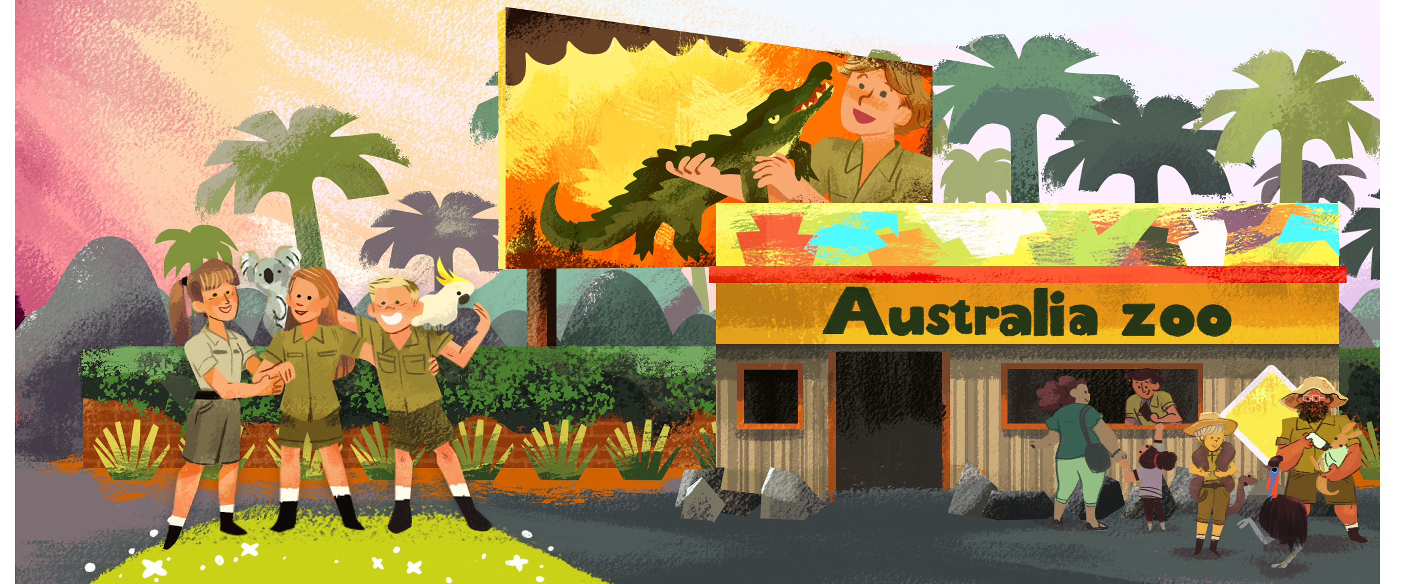 Steve Irwin doodle frame 4