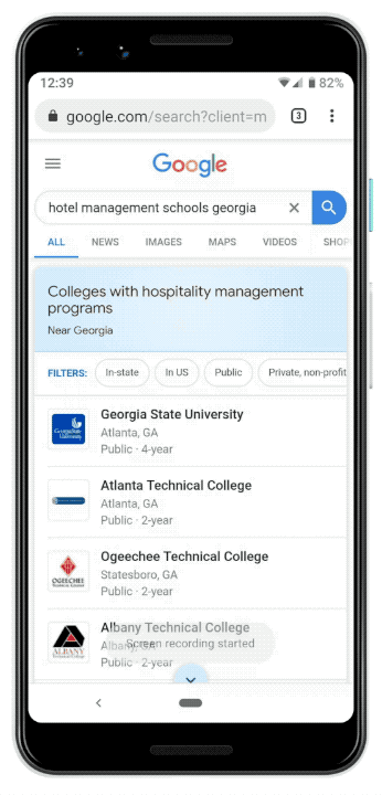 College Search with Google