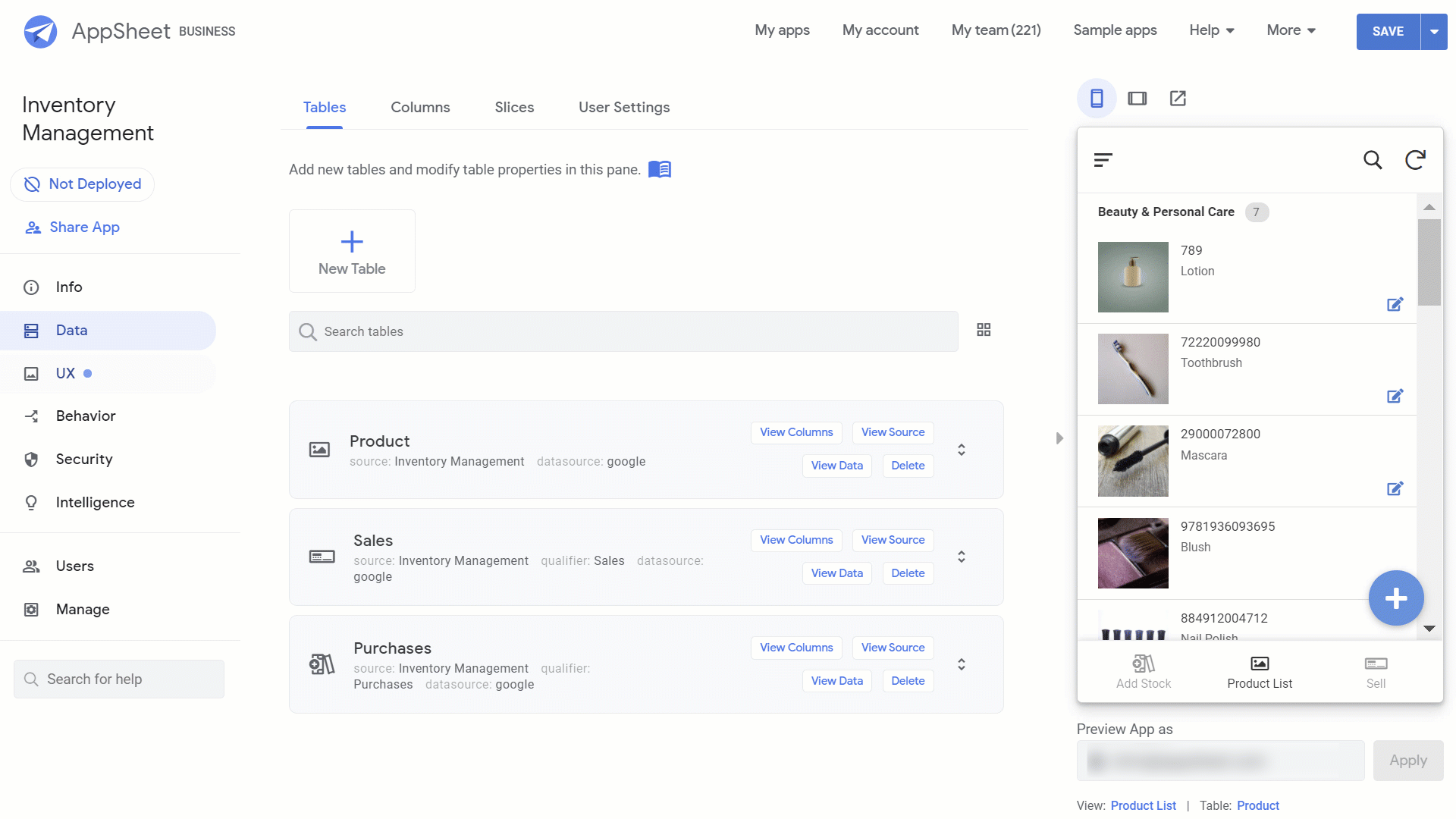 And that’s it. If you go to UX>View>Product List view, you can select either the Deck view or Table view, then select Current Stock as one of your headers. You will see every product’s Current Stock level.