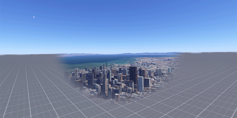 Comfort Mode in Google Earth VR helps provide a constant frame of reference in your peripheral vision.
