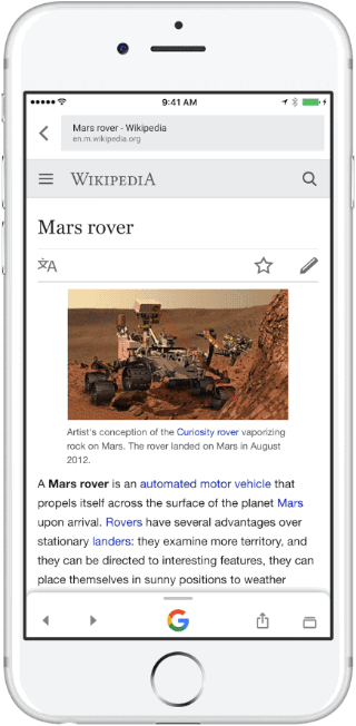 Search and discover with the Google app for iOS