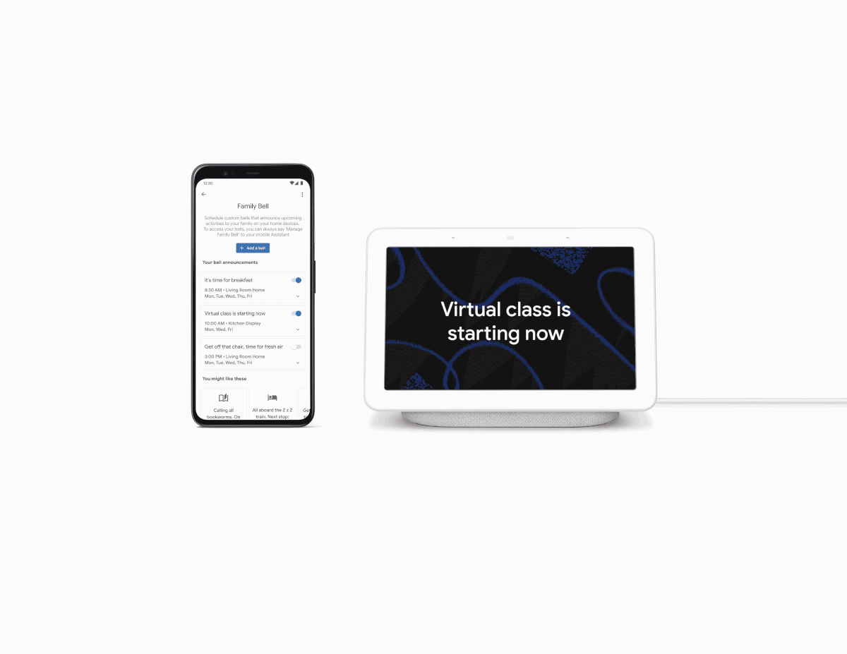 Virtual class - Family Bells, Google Assistant