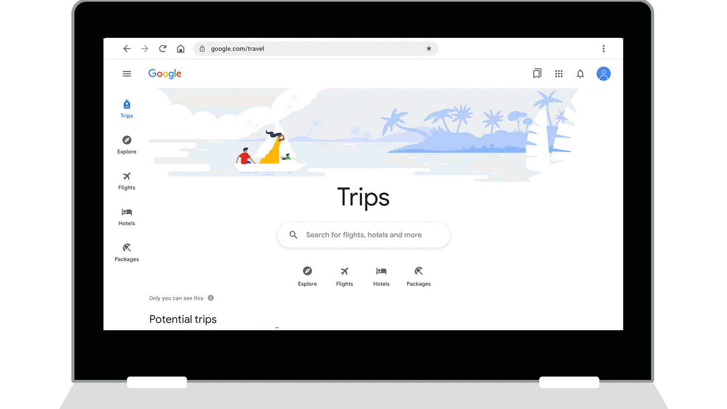 Your trips on desktop