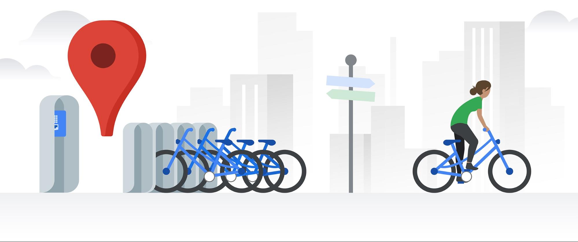 google maps bike share