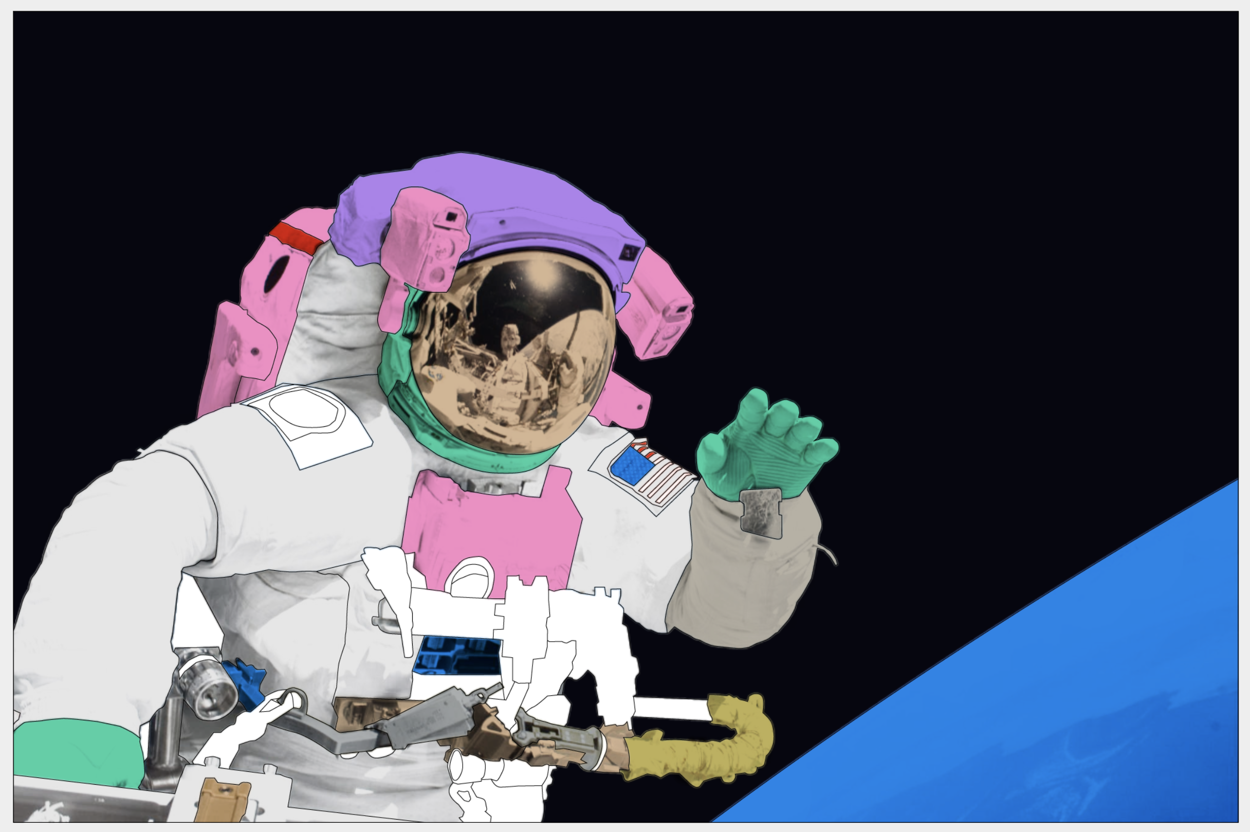 Customize iconic images from the past 20 years of the ISS in your favorite colors with the NASA Edition of the Art Coloring Book.