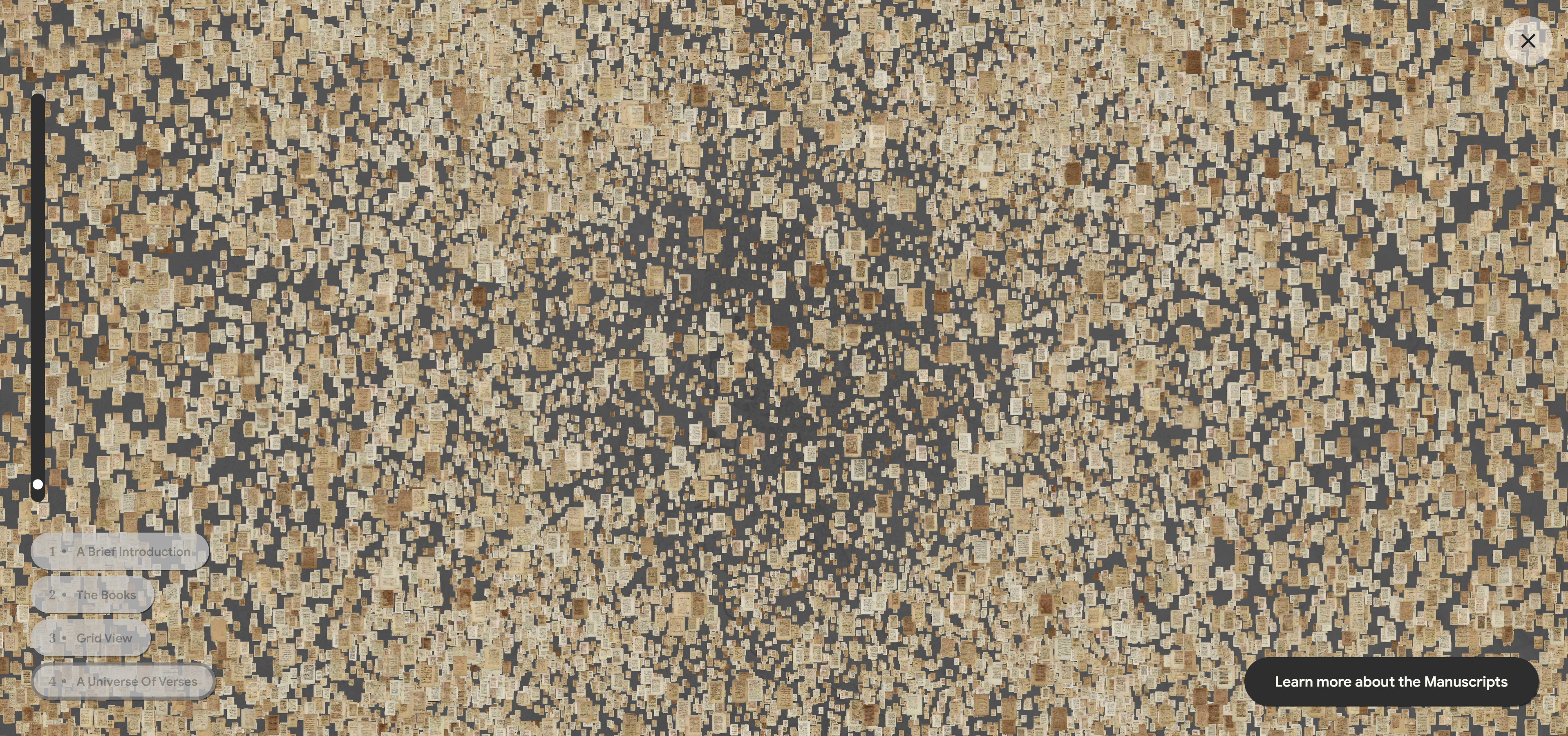 View of the digitized manuscript collection in its entirety.