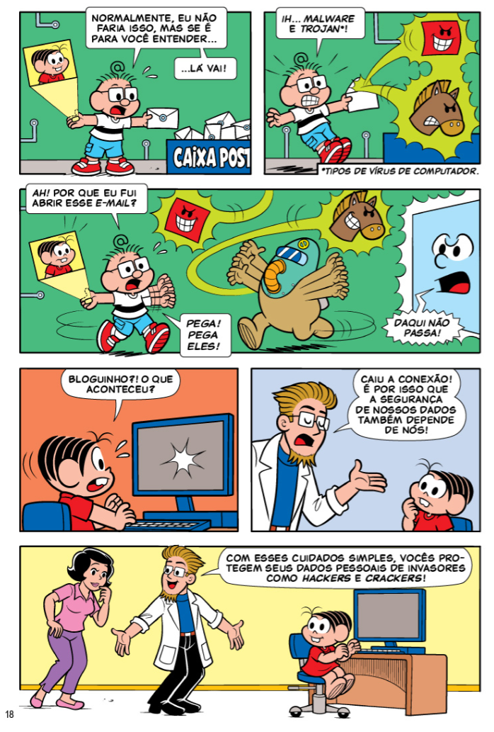 Página da revista Turma da Mônica e Proteção de Dados Pessoais