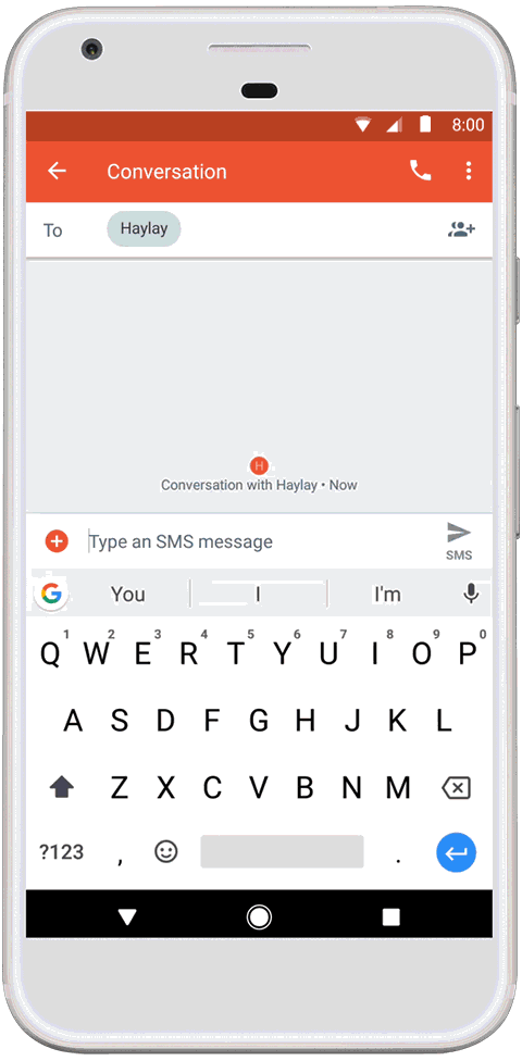 Stickers in Gboard Example