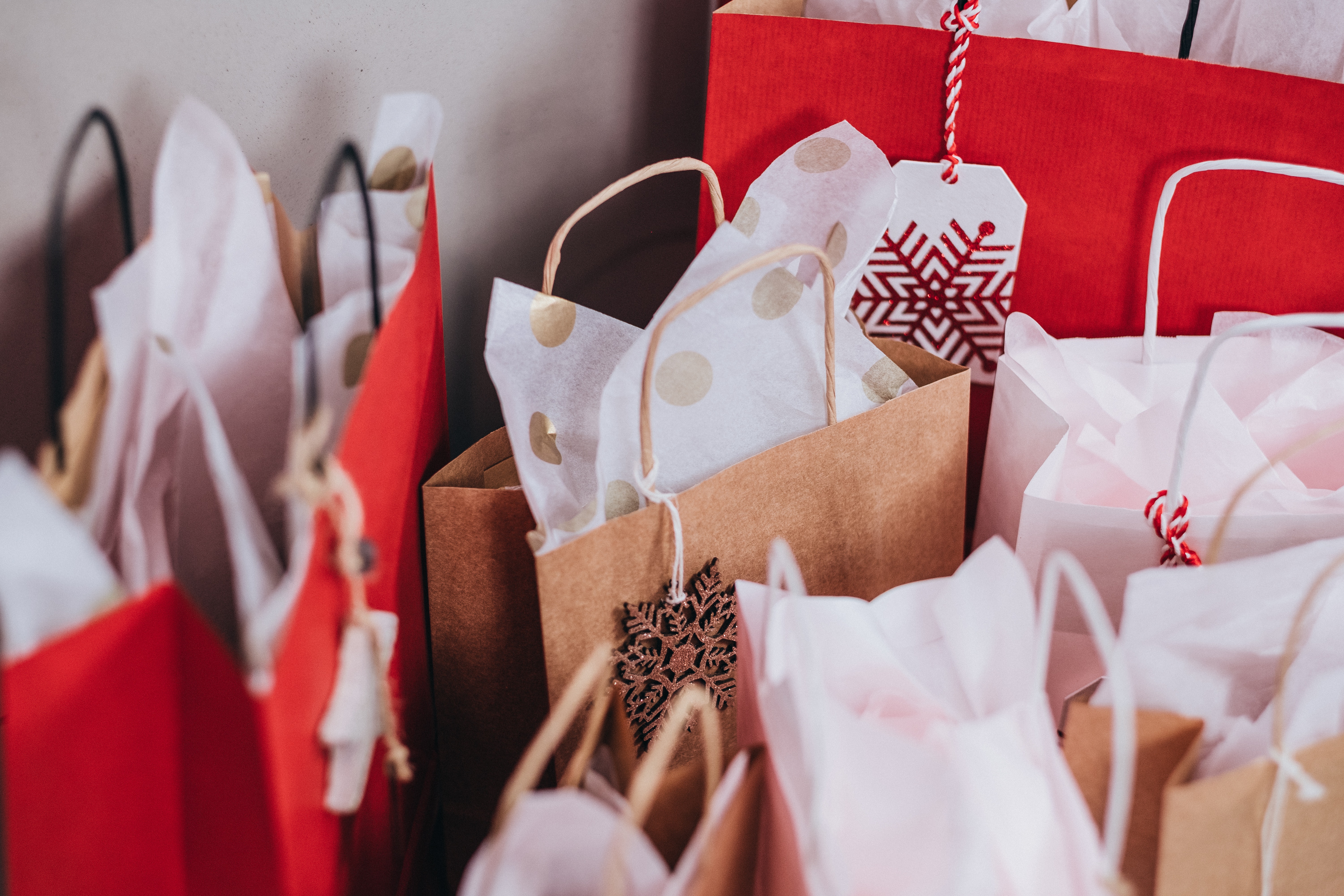 Holiday shopping bags