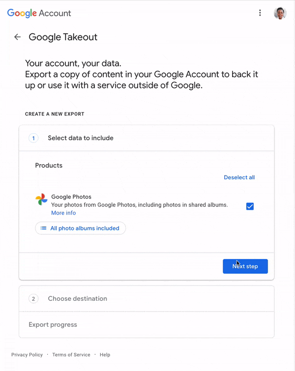 google takeout sviluppo novità