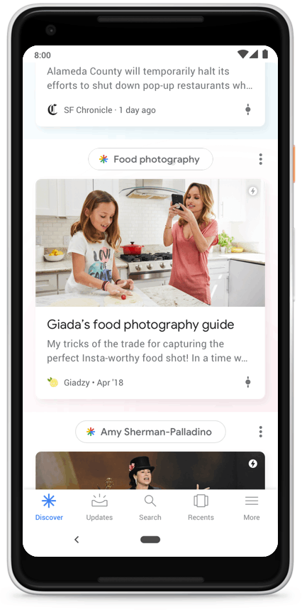 Introducing Google Discover Discover New Information And Inspiration With Search No Query Required