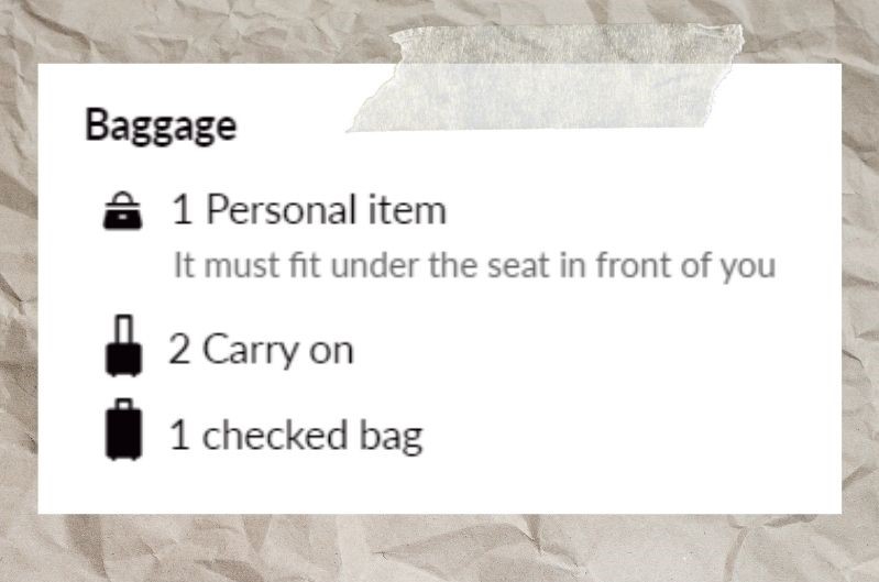 lugagge requirements - basic travel tips