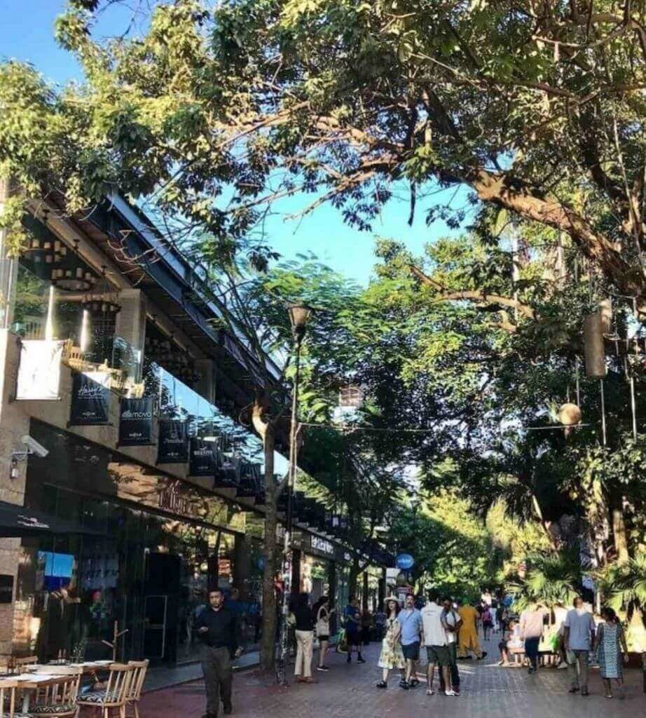 Camina en la Quinta Avenida en Playa del Carmen, Riviera Maya