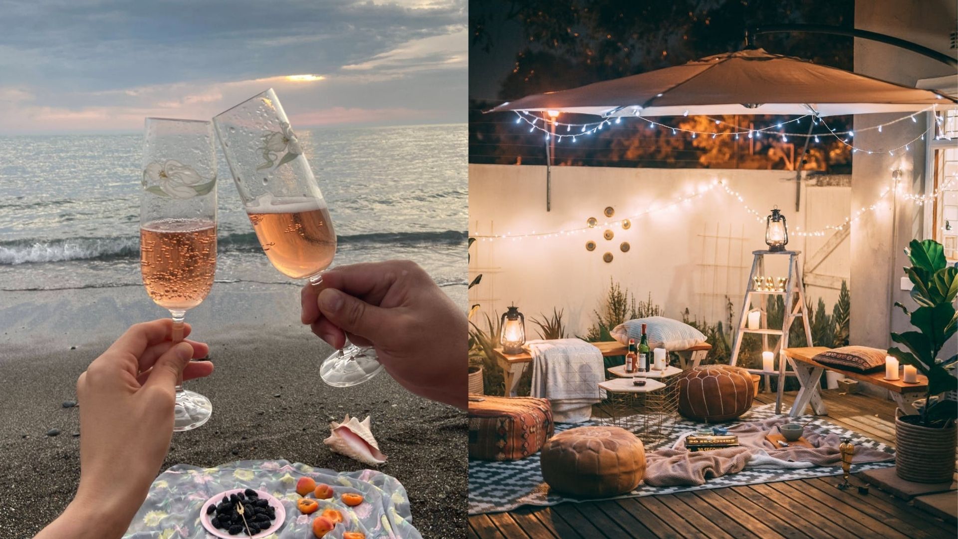 ideas para un picnic romántico en la playa y dentro de casa 