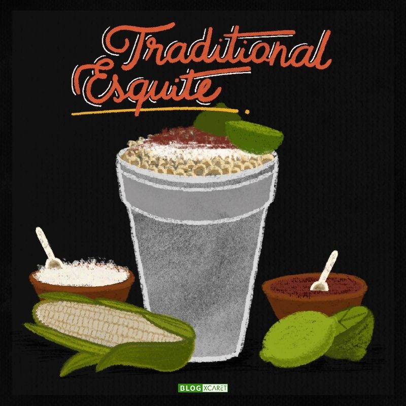 Traditional esquite (Mexican street corn)