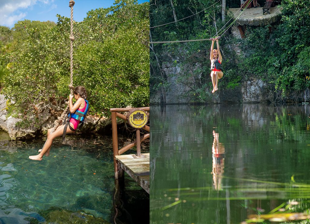 Zip lines Xel-Há Xenotes