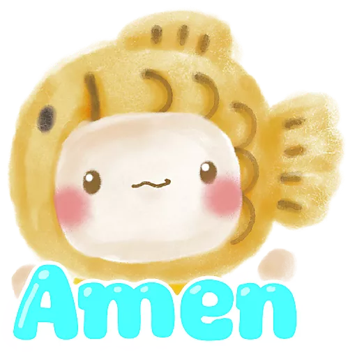 stickers_第一塊鯛魚燒。hello