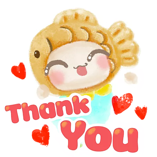 stickers_第一塊鯛魚燒。hello