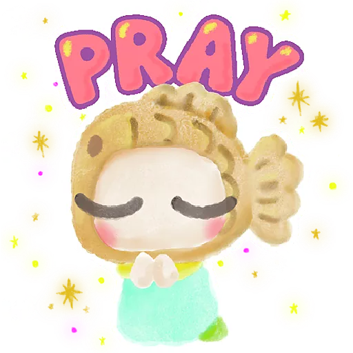 stickers_第一塊鯛魚燒。hello