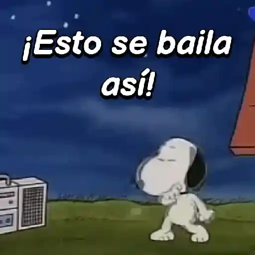 stickers_Menéalo,Muévelo_Snoopy🕺🏼💃🏼🎶