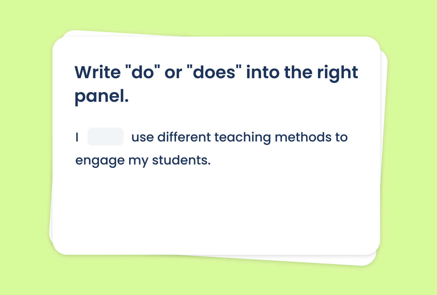 Fun Activities for Teaching Do vs Does