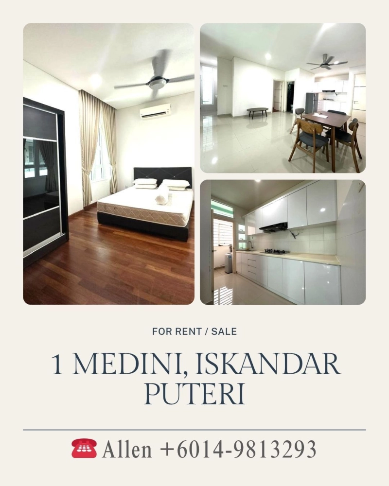 1Medini Fully Furnished Move-in Ready: Low-Floor, City View Unit in the Heart of Iskandar Puteri
