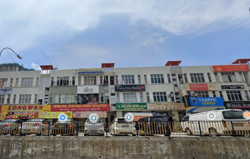3 Storey SHOP TAMAN SRI RAMPAI SETAPAK, Actual, END LOT, Facing MAIN Road