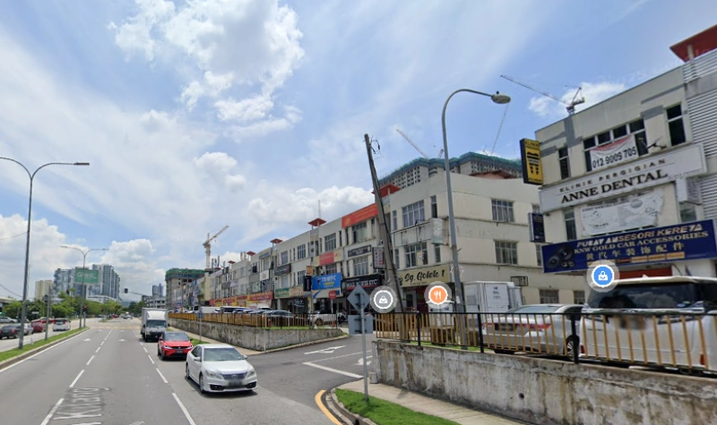 3 Storey SHOP TAMAN SRI RAMPAI SETAPAK, Actual, END LOT, Facing MAIN Road