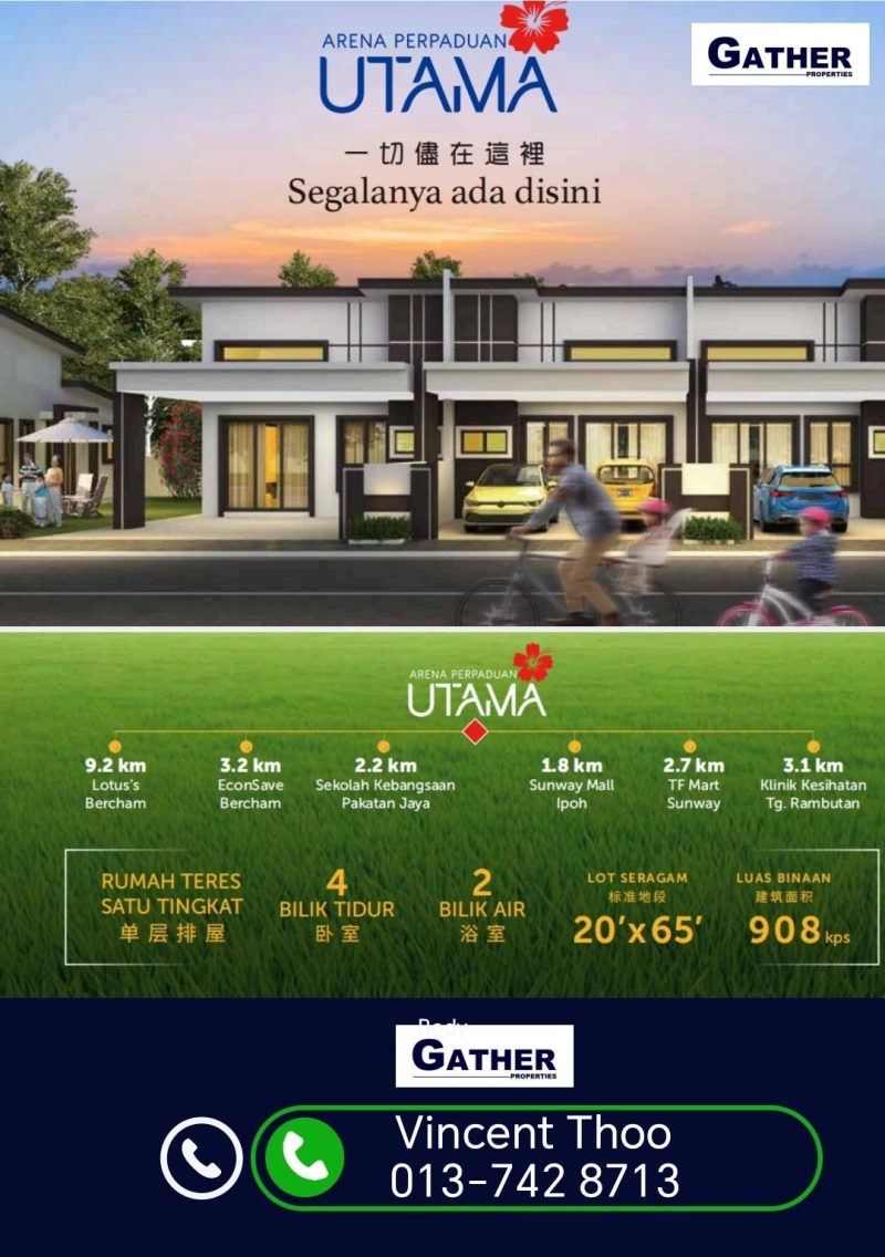 Bercham Tambun Sunway New Project Single Storey For Sale