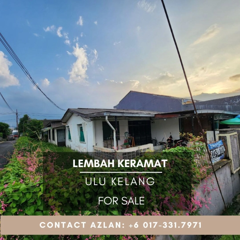 1 Storey End Lot with Extra Land Lembah Keramat Selangor For Sale