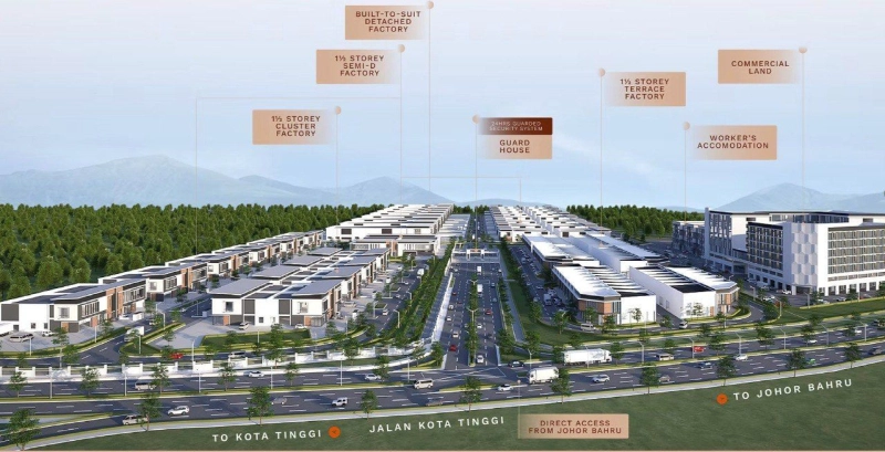 Desa Cemerlang Frontier Industrial Park Factory for Sales