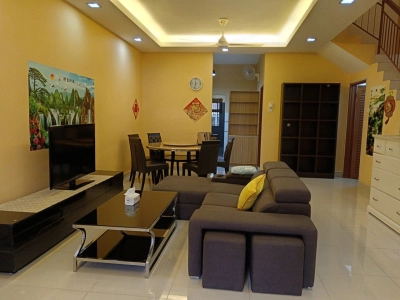 Alam nusantara, setia alam, 2 storey fully furnished for rent