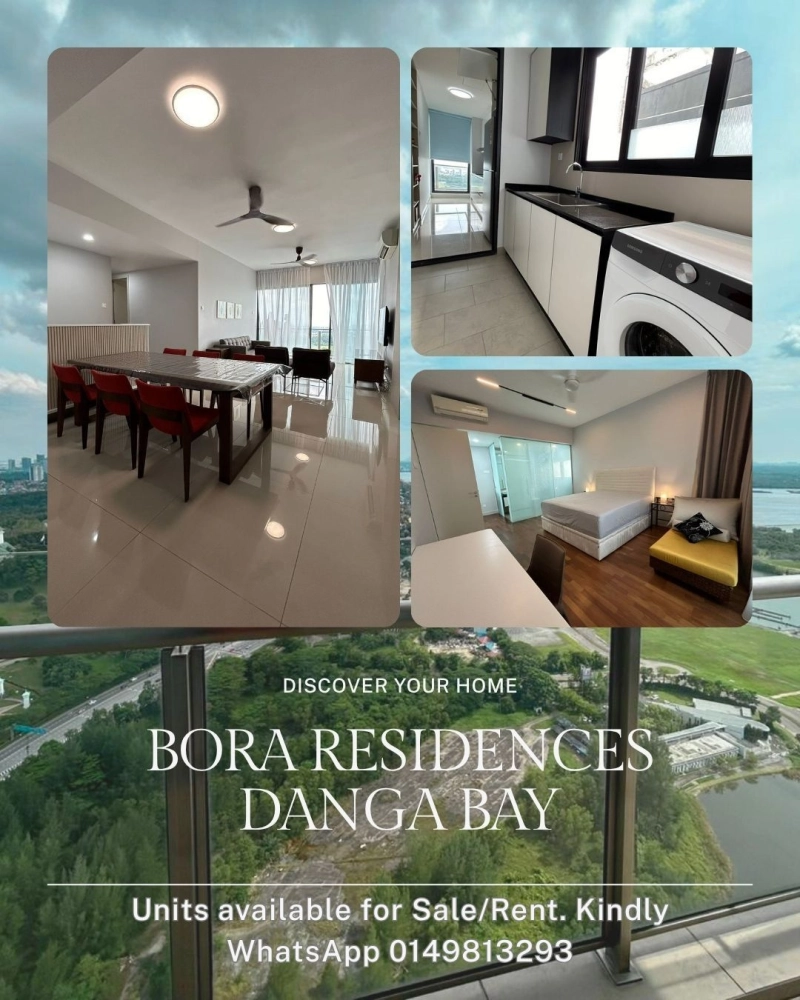 Bora Residence Danga Bay High Floor Sea View Corner Unit for Rent