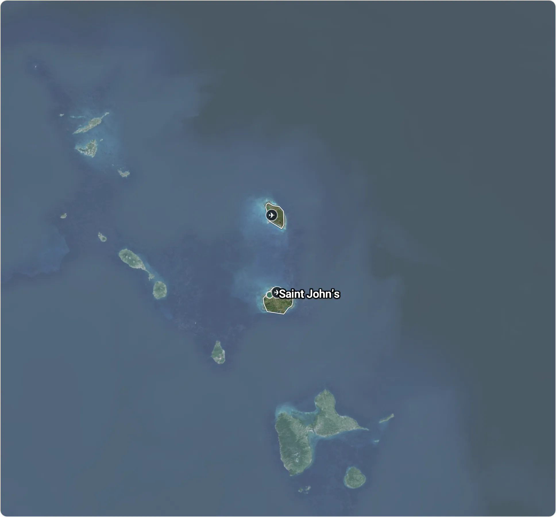 Map of Antigua and Barbuda