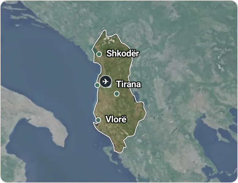 Map of Albania