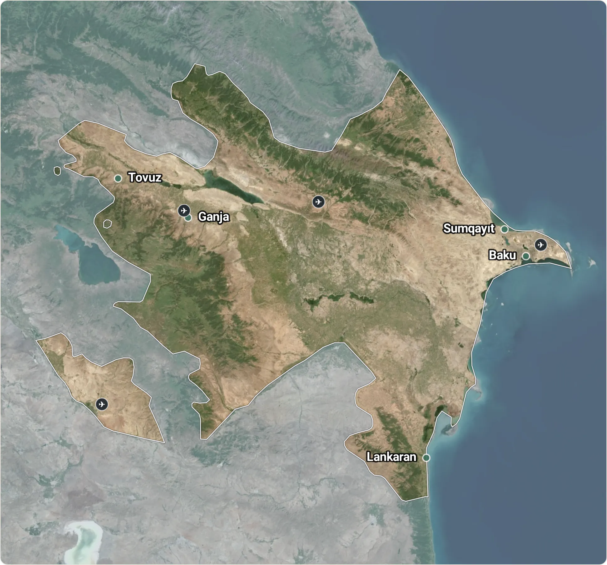 Map of Azerbaijan
