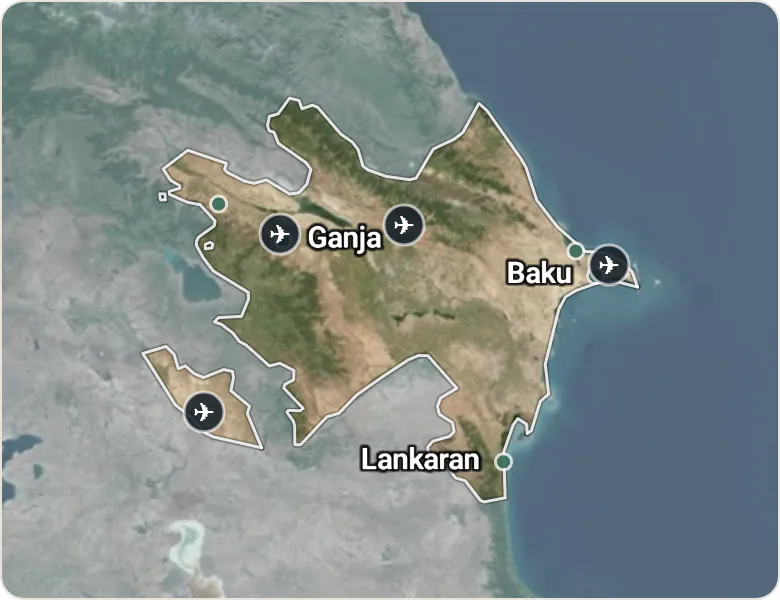 Map of Azerbaijan
