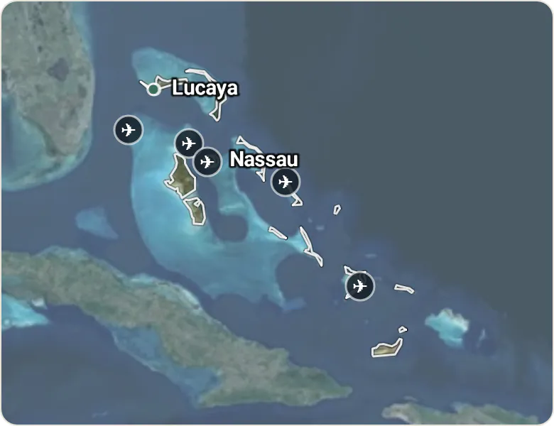 Map of Bahamas