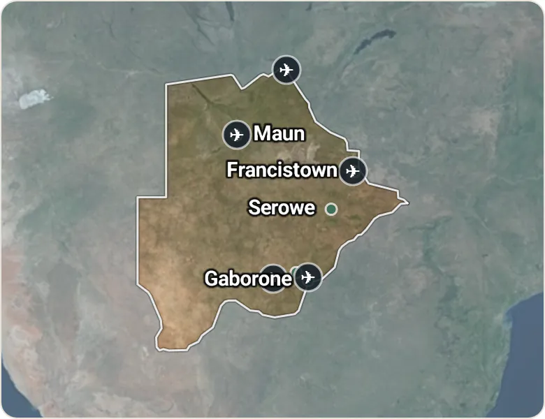 Map of Botswana