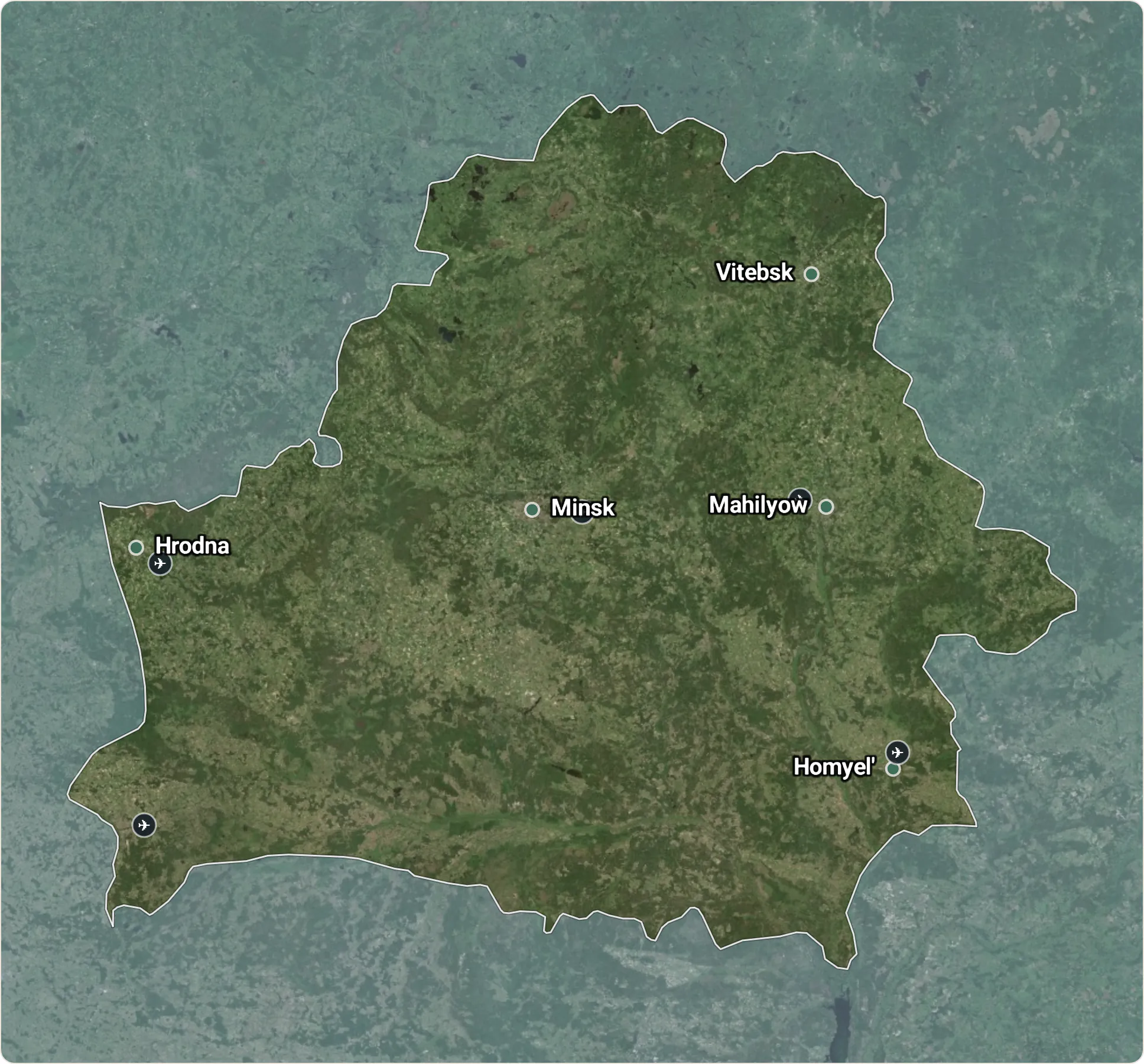 Map of Belarus