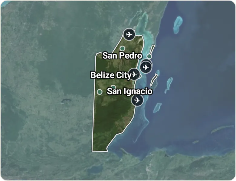 Map of Belize