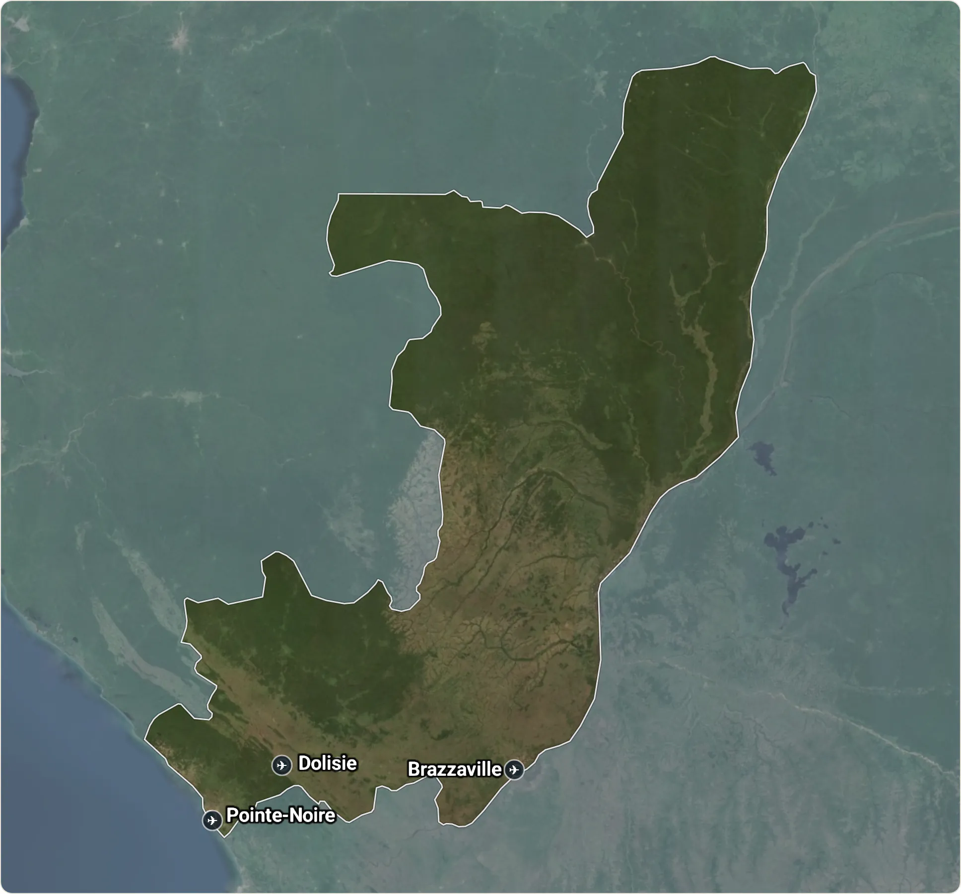 Map of Republic of the Congo