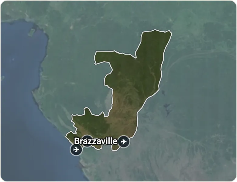 Map of Republic of the Congo