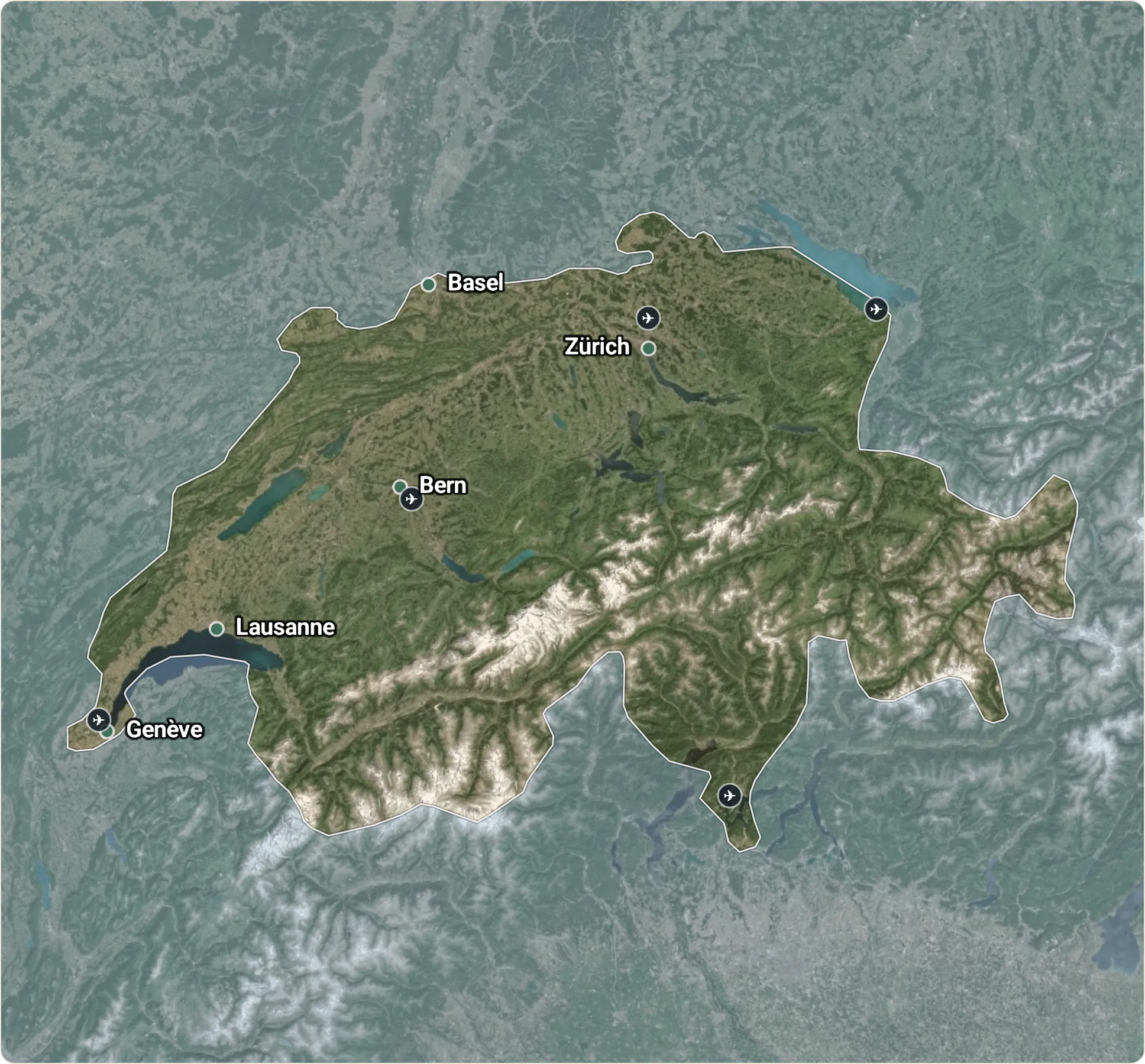 Map of Switzerland