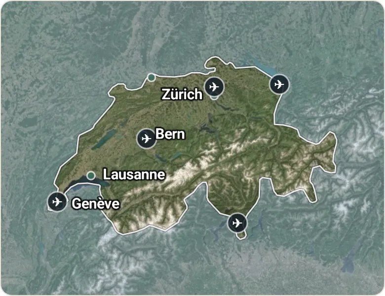 Map of Switzerland