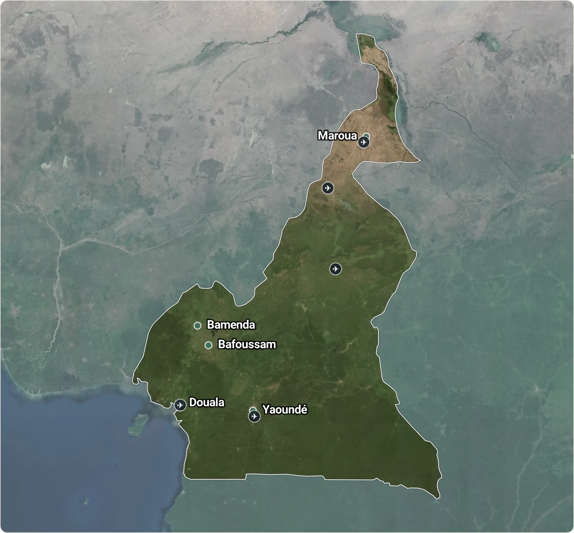 Map of Cameroon